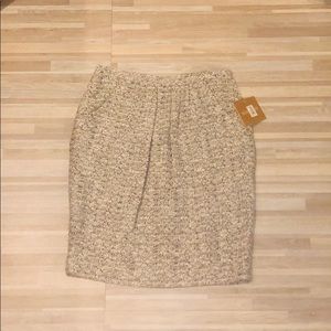 Ellen Tracey Multi Color Straw Tweed Skirt